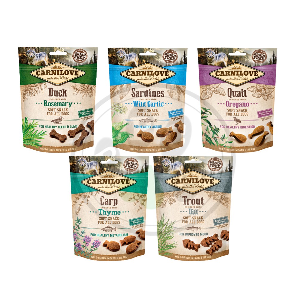 Carnilove Soft Snack (Semi Moist) Dog Treat Snack for All Dogs 200g