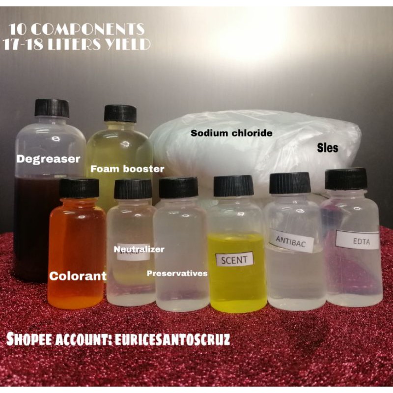 DIY DISHWASHING LIQUID KIT18 LITERS YIELD WITH INSTRUCTION Shopee