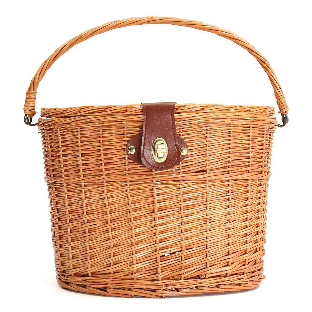 wicker bike basket