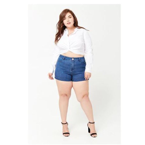 plus size jeans shorts