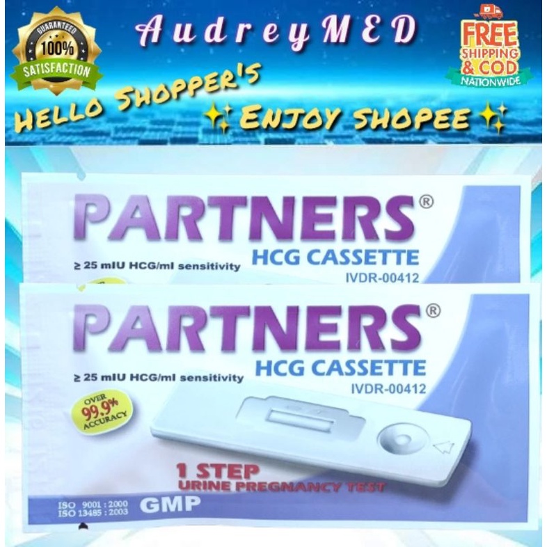 PARTNERS Pregnancy Test Kit 5piece or 10pieces Discreet packaging
