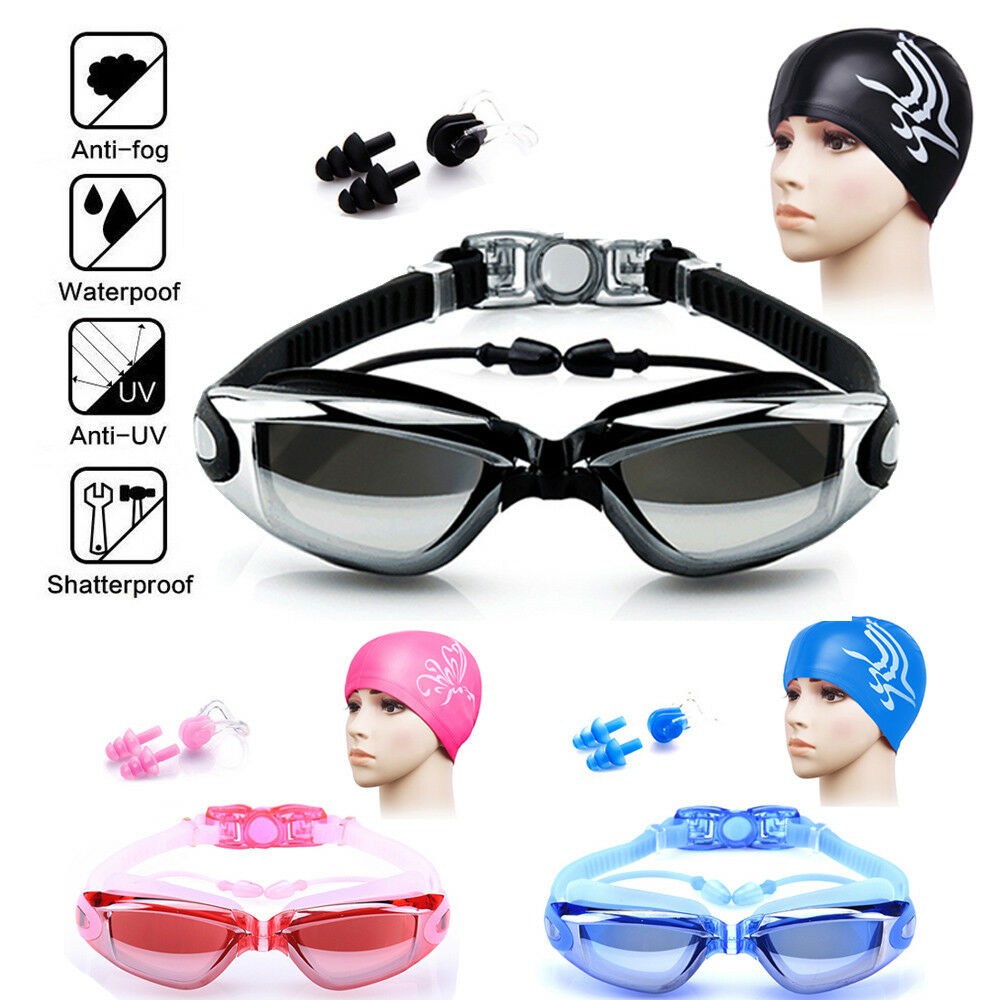 Electroplating Swimming Goggles UV Protection Anti Fog for Men Women