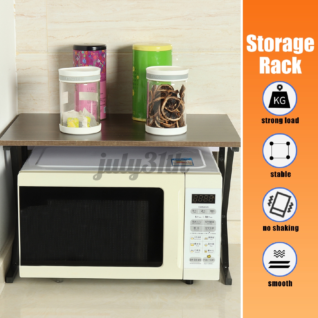 Microwave Oven Rack Kitchen Shelf Stand Wooden Storage Cabinet Holder Home Diy Shopee Philippines