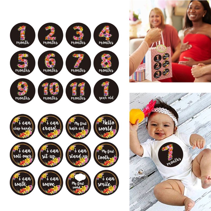 Cartoon Photo Prop Newborn Decoration Baby Monthly Stickers Baby Shower Label