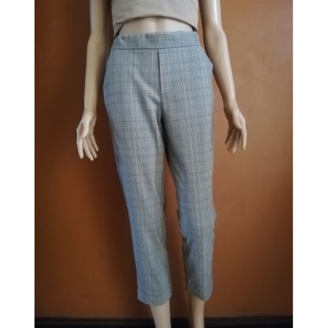 zara checkered pants