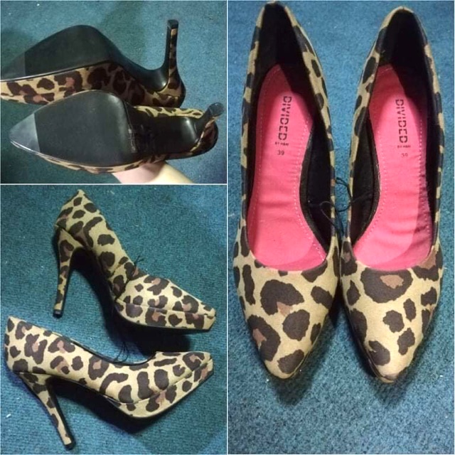 h&m leopard heels
