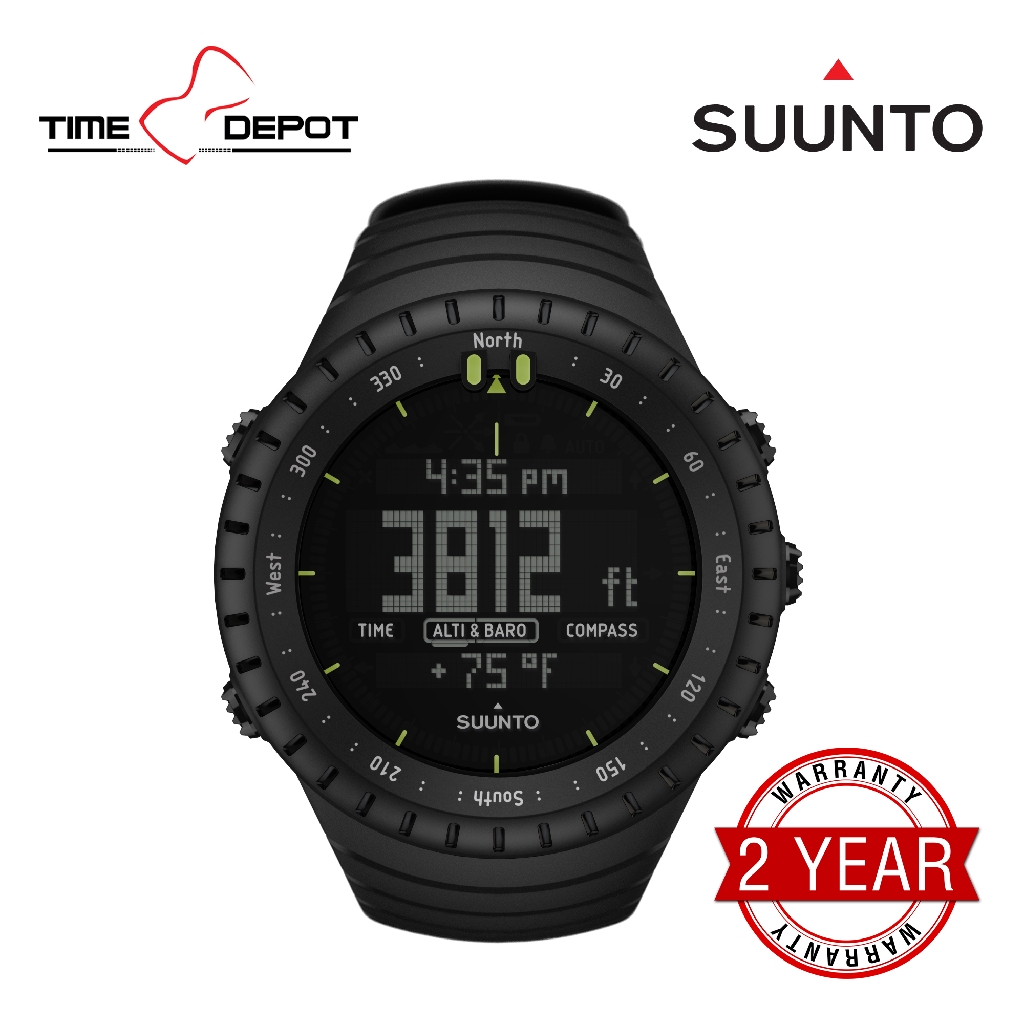 suunto core all black military outdoor sports unisex watch