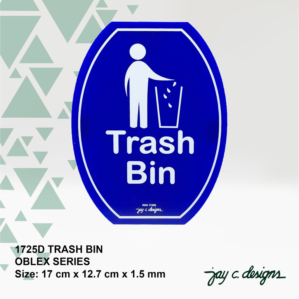 Acrylic Sign Trash Bin Signage 1725 Shopee Philippines