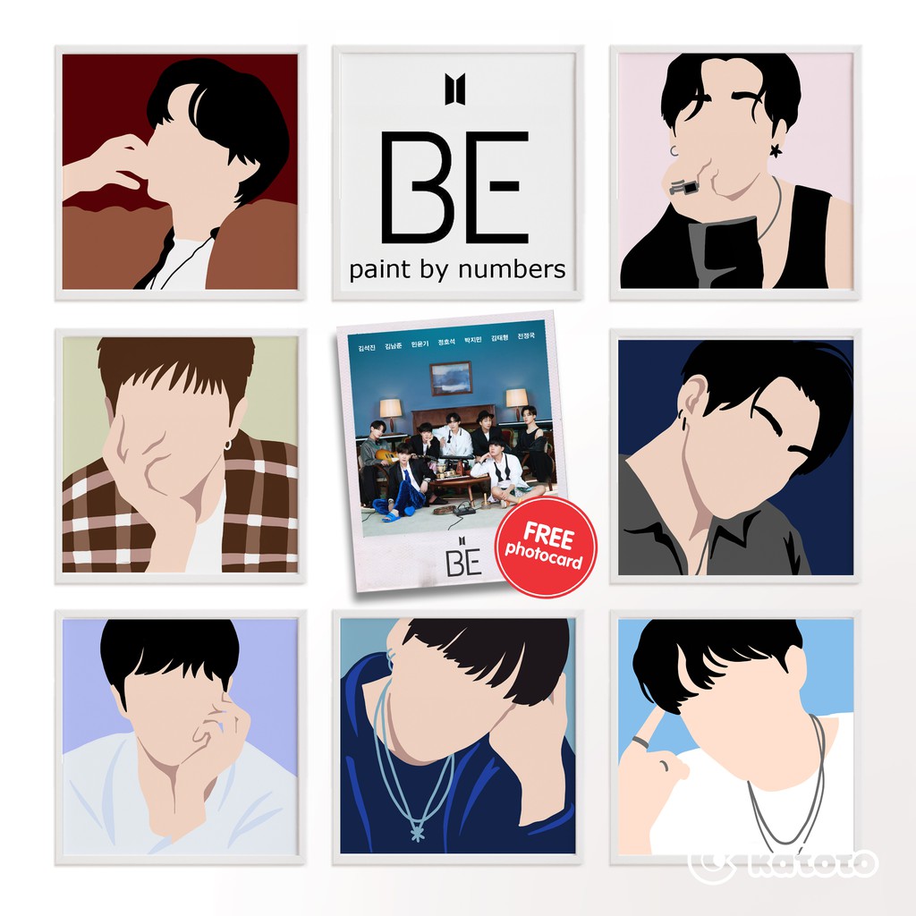 Paint By Numbers. Bts Album Be Painting Kit. Rm Jin Suga J " Hope