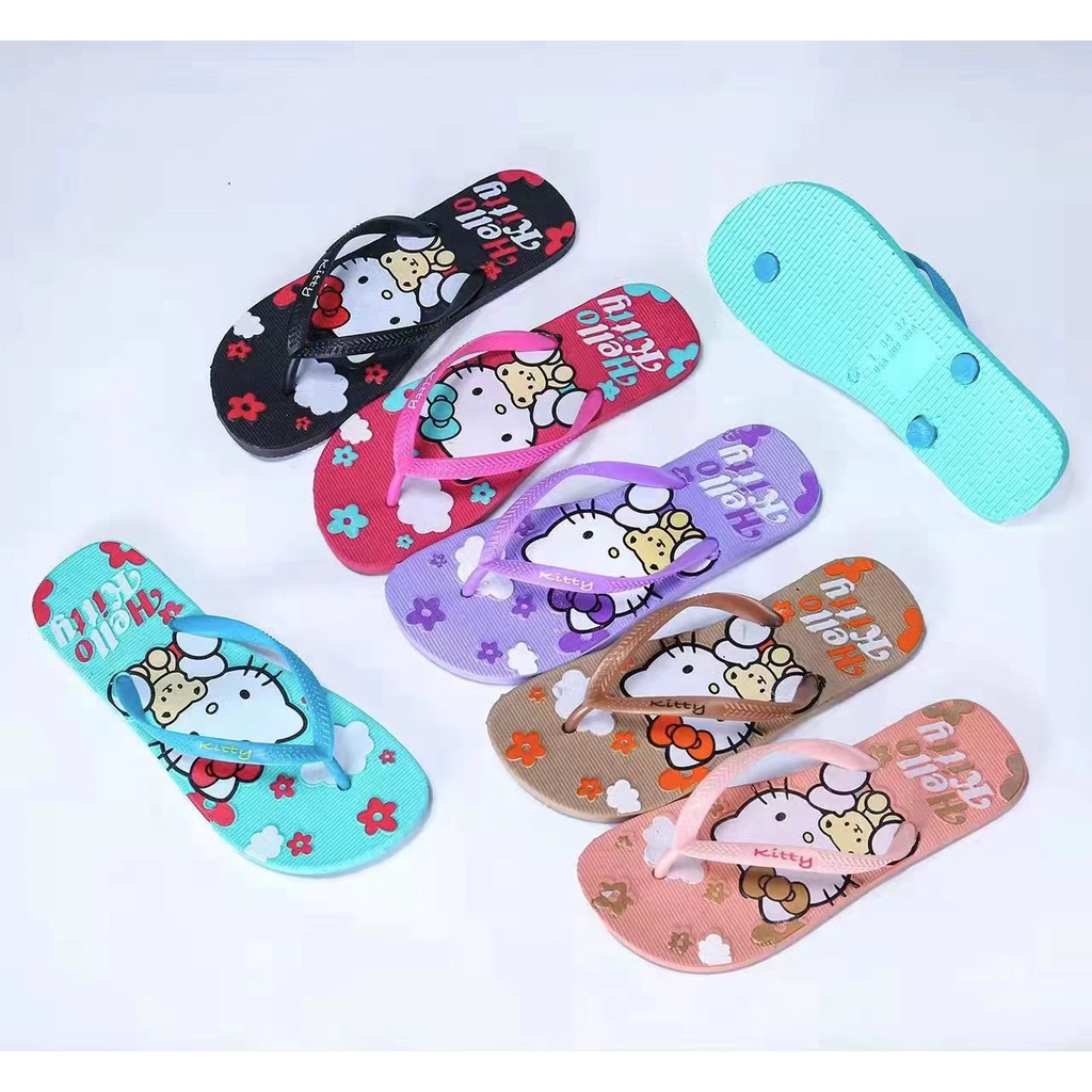 Sunstar Assorted Cartoons Character Slippers For Kids Rubber Slipper For Girls and Boys
