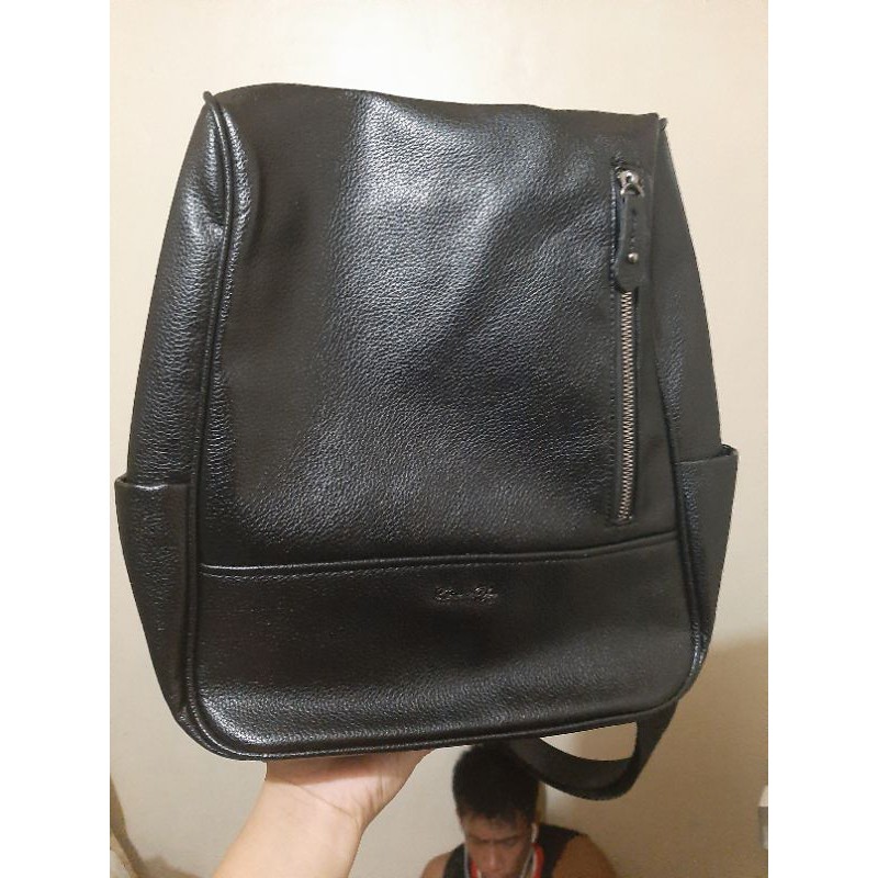 pure leather backpack