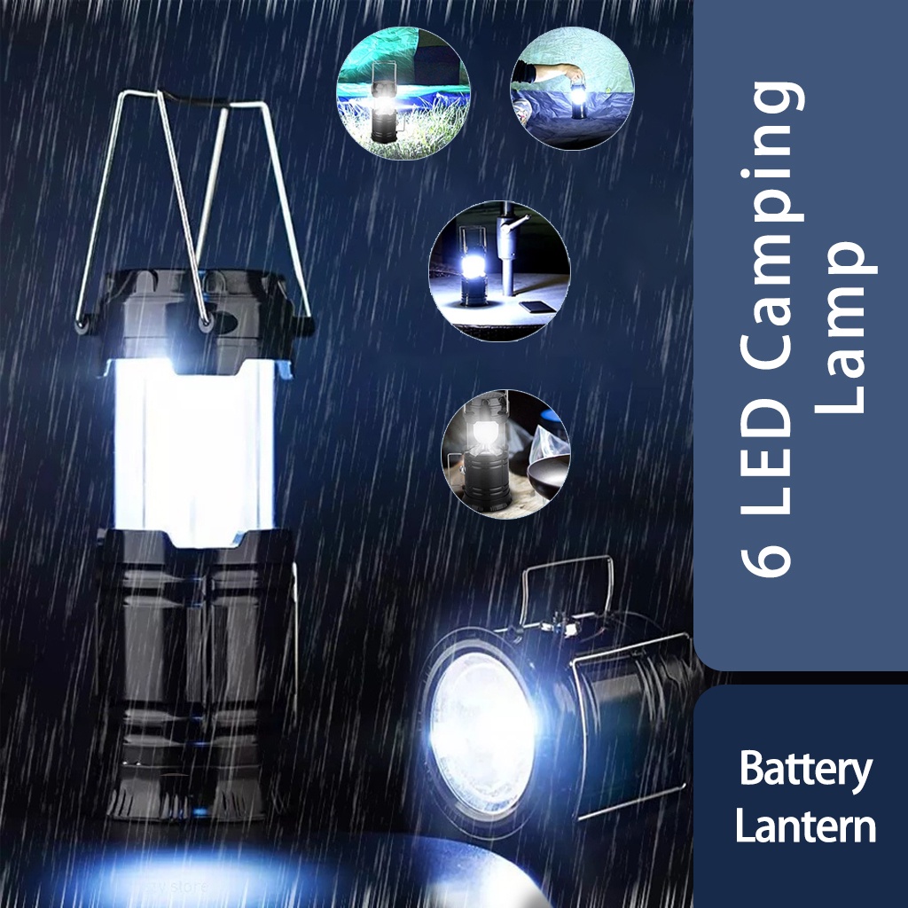 Comforday Camping Lantern, Portable Tent Lamp with Iron Hook, Collapsible LED Blade Bulb Plus Flash Light,3000mAh Rechargeable by USB Type C, Phone