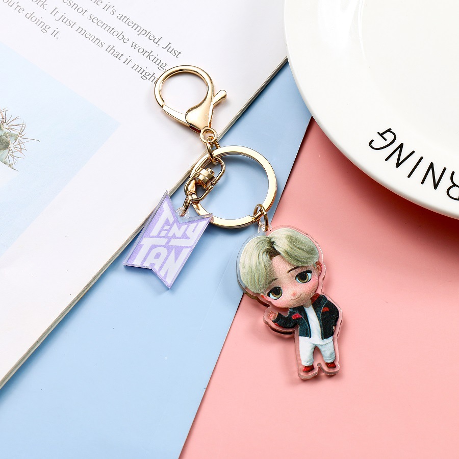 KPOP BTS TinyTAN Cartoon Keyring JK V JIMIN JIN SUGA RM J-HOPE Keychain  Pendant | Shopee Philippines