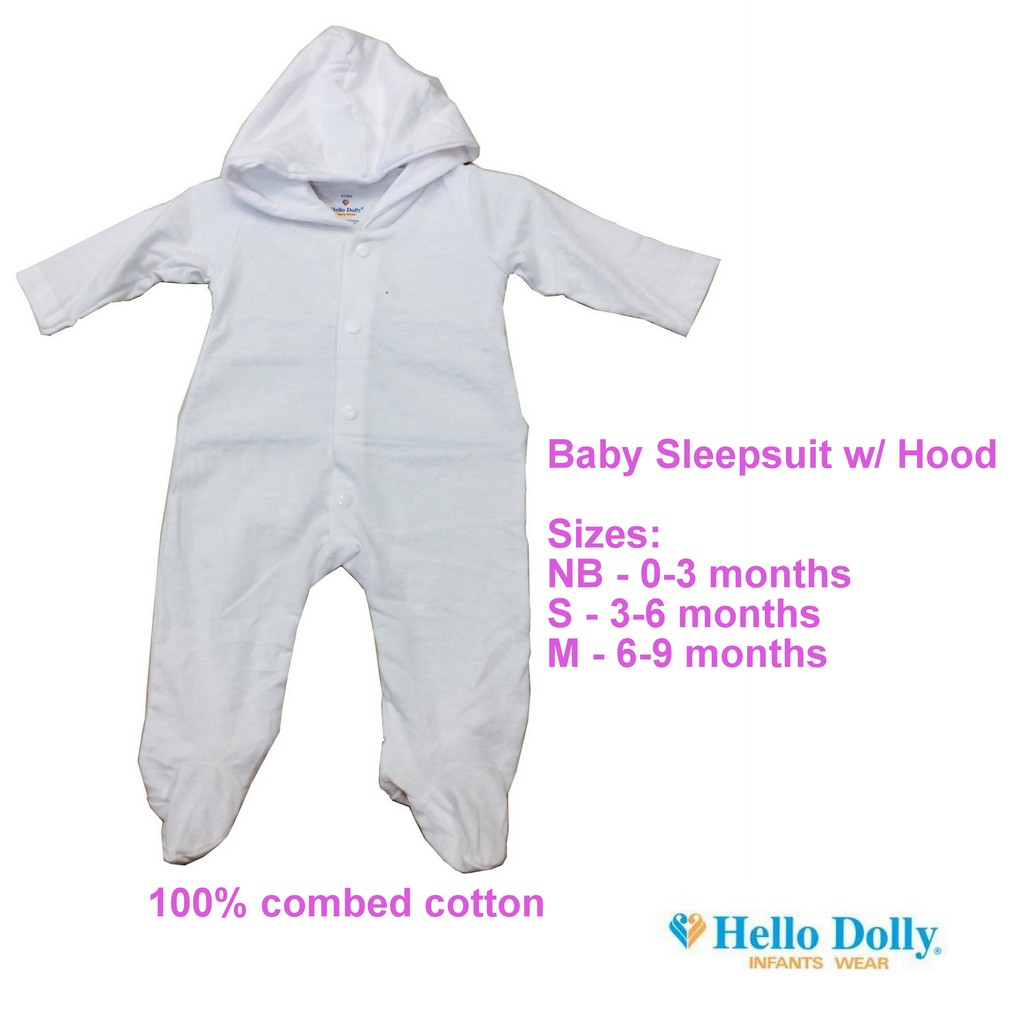 baby sleepsuit with hood