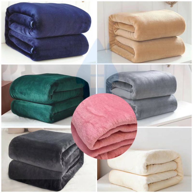 Plain Blanket Super Soft Perfect For Warm Solid Color Microfiber Plush