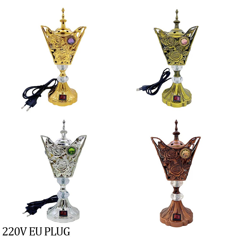 Arabian Incense Diffuser Bakhoor Oud Burner Bakur Mabkhara Electric Metal Incense Burner Stove
