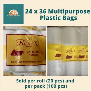 24x36 Multipurpose Plastic Labo Roll Bag (Sold per Roll / Pack)