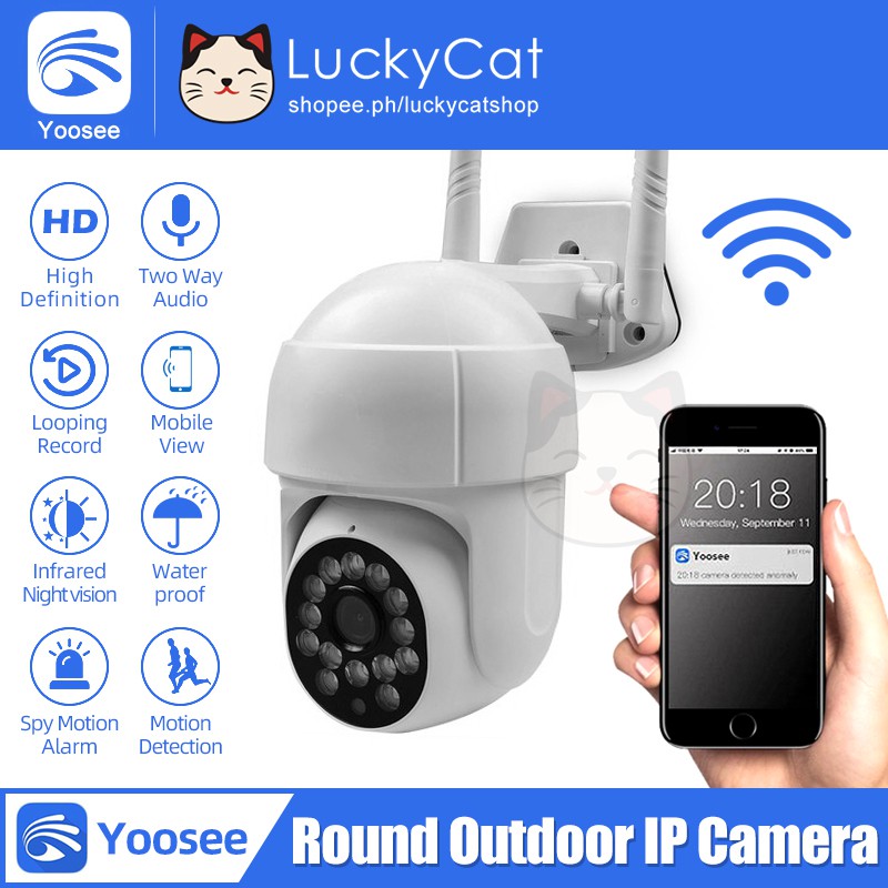 Yoosee Round Type Outdoor IP Camera PTZ Wireless Waterproof IR HD Night ...