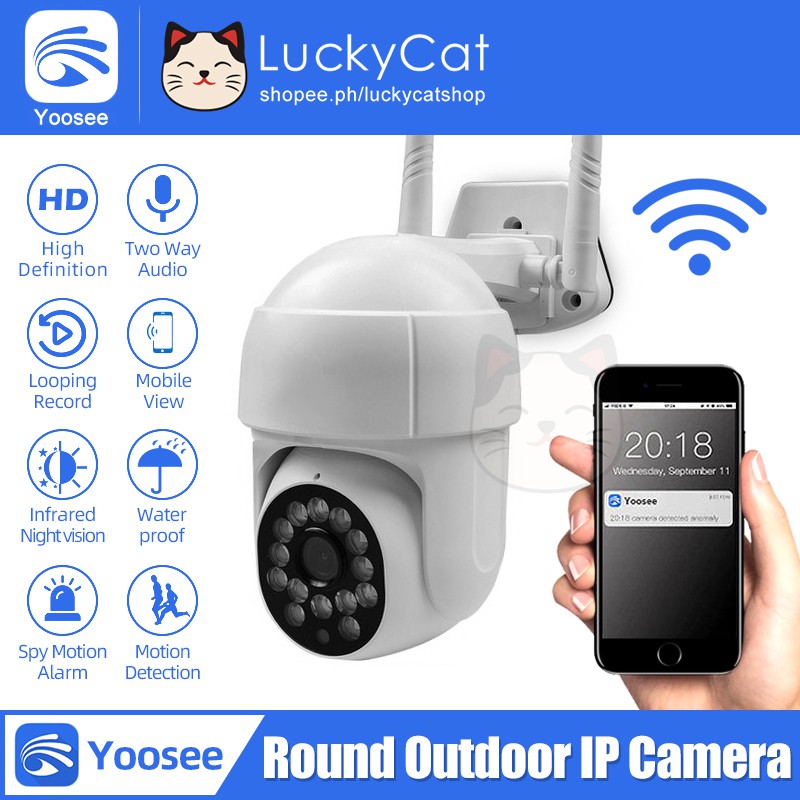 Yoosee Round Type Outdoor IP Camera PTZ Wireless Waterproof IR HD Night