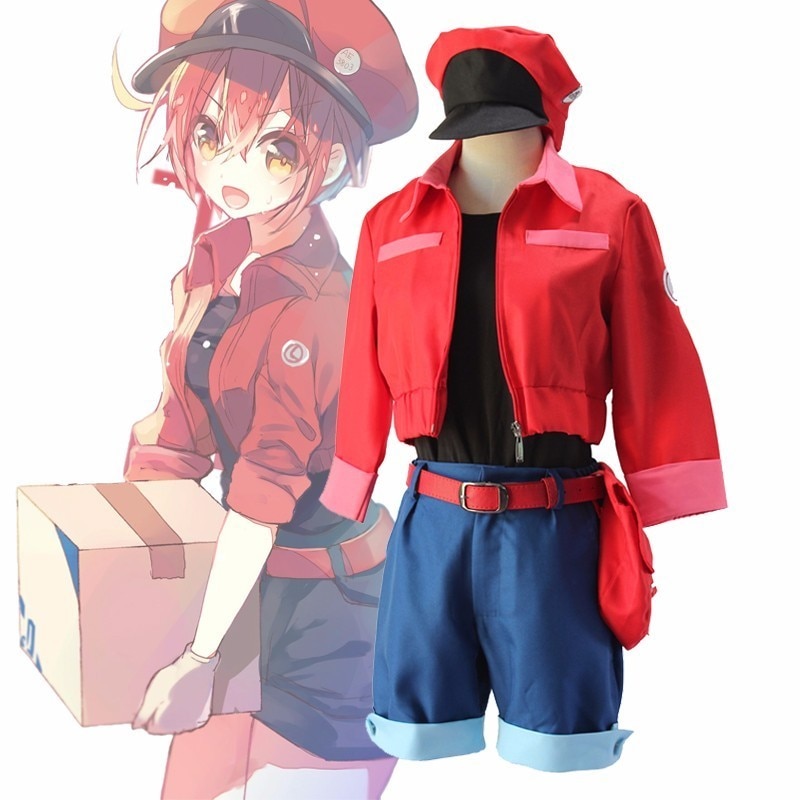 Red Blood Cell AE3803 Cosplay Costume Cells At Work Hataraku Saibou ...