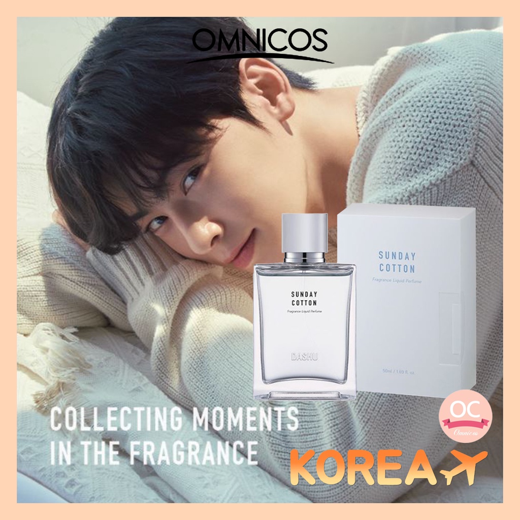 **Cha Eun Woo Pick** DASHU SUNDAY COTTON Fragrance Liquid perfume 50ml