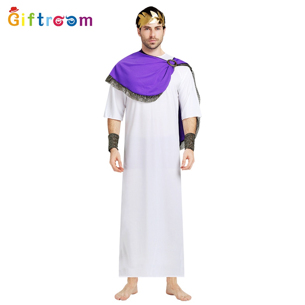 European American Prom Pharaoh Dale Male Purple Cloak Greek Performance ...