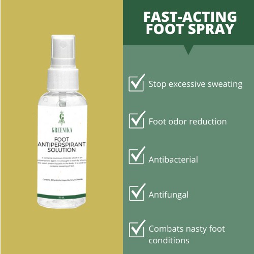 [24 HOUR ANTI ODOR] Greenika Foot Spray Anti Odor Anti Sweat Anti