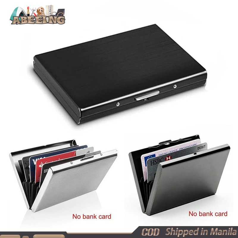 Slim Business Card Case Blocking Stainless Steel Metal Credit Cards