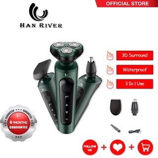 Han River Razor HRTXD02 3D USB Rechargeable Electric Shaver Machine Shaver for Men