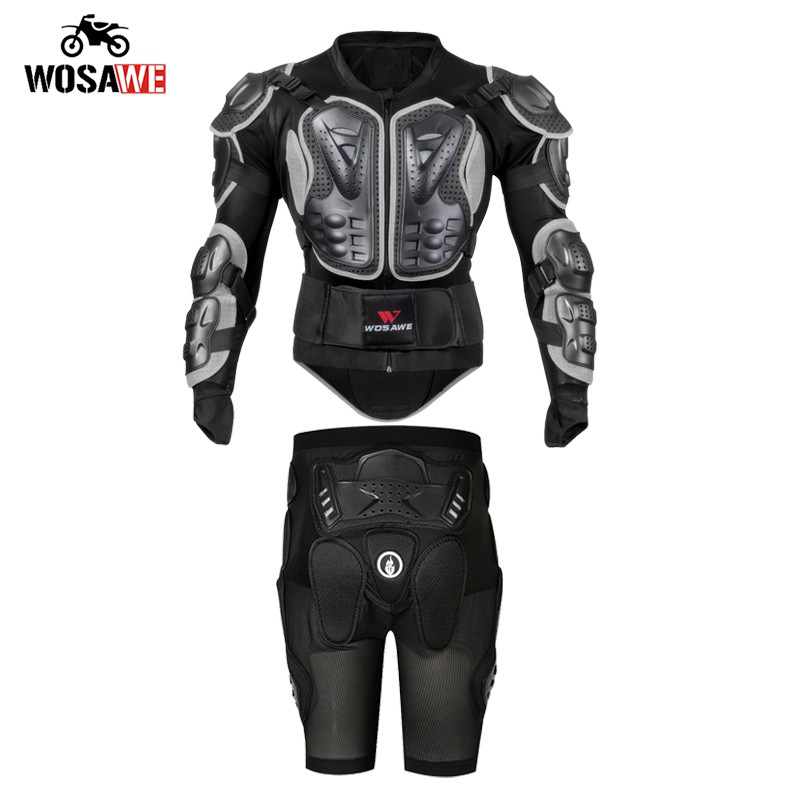 WOSAWE Motorcycle Full Body Armor Jacket set Moto Protective Armor and ...