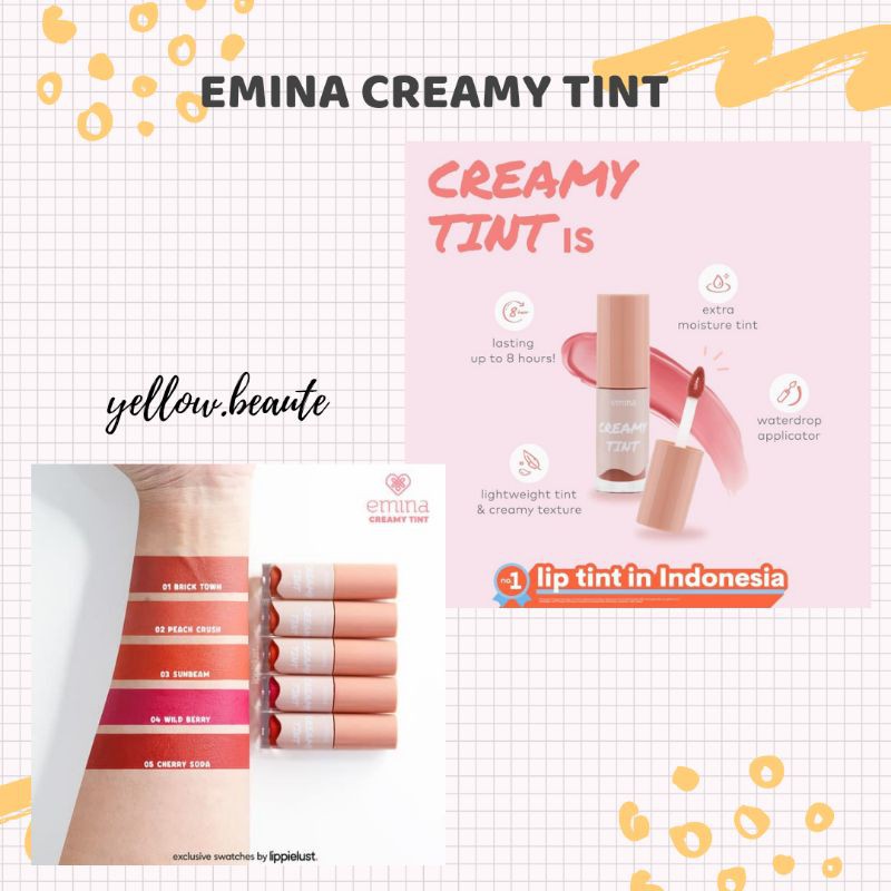 Emina Creamy Tint 3.6g Lip Tint Creamy Emina Shopee Philippines