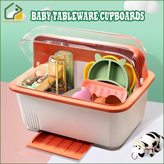 PoP Baby Feeding Bottle Storage Box Dustproof Baby Bottle Storage Box  Tableware Cupboards Container