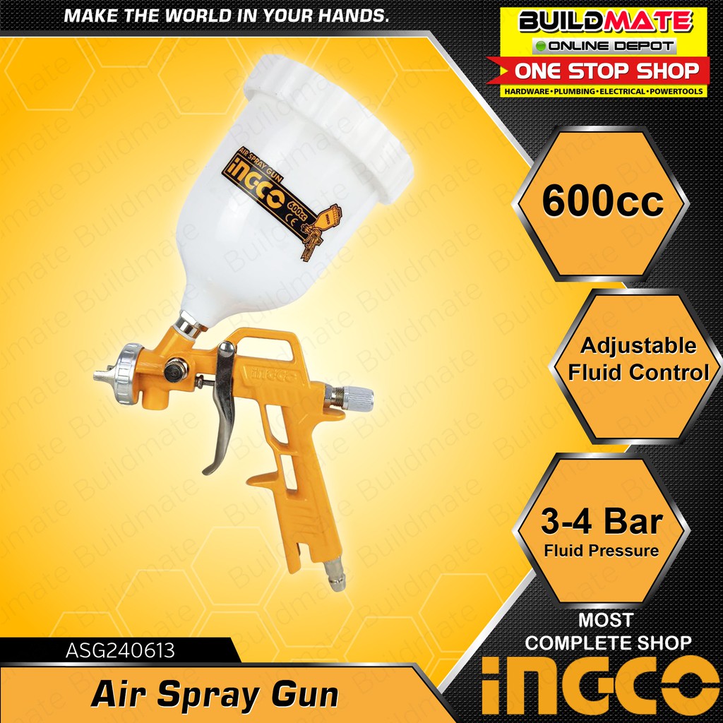 INGCO Paint Air Spray Gun ASG240613 •BUILDMATE• IHT Shopee Philippines