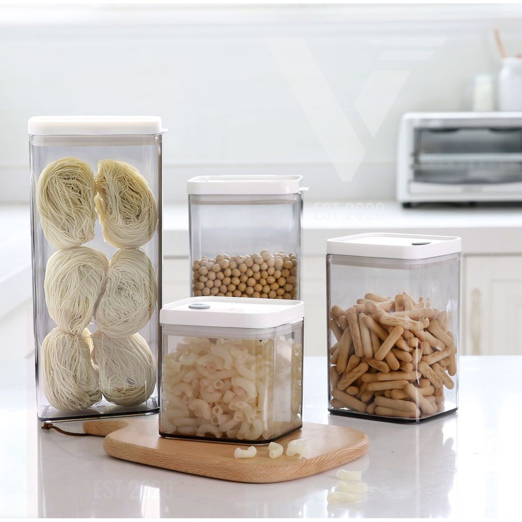 ValqExpress Airtight Acrylic Container Kitchen Pantry Organizer Dry