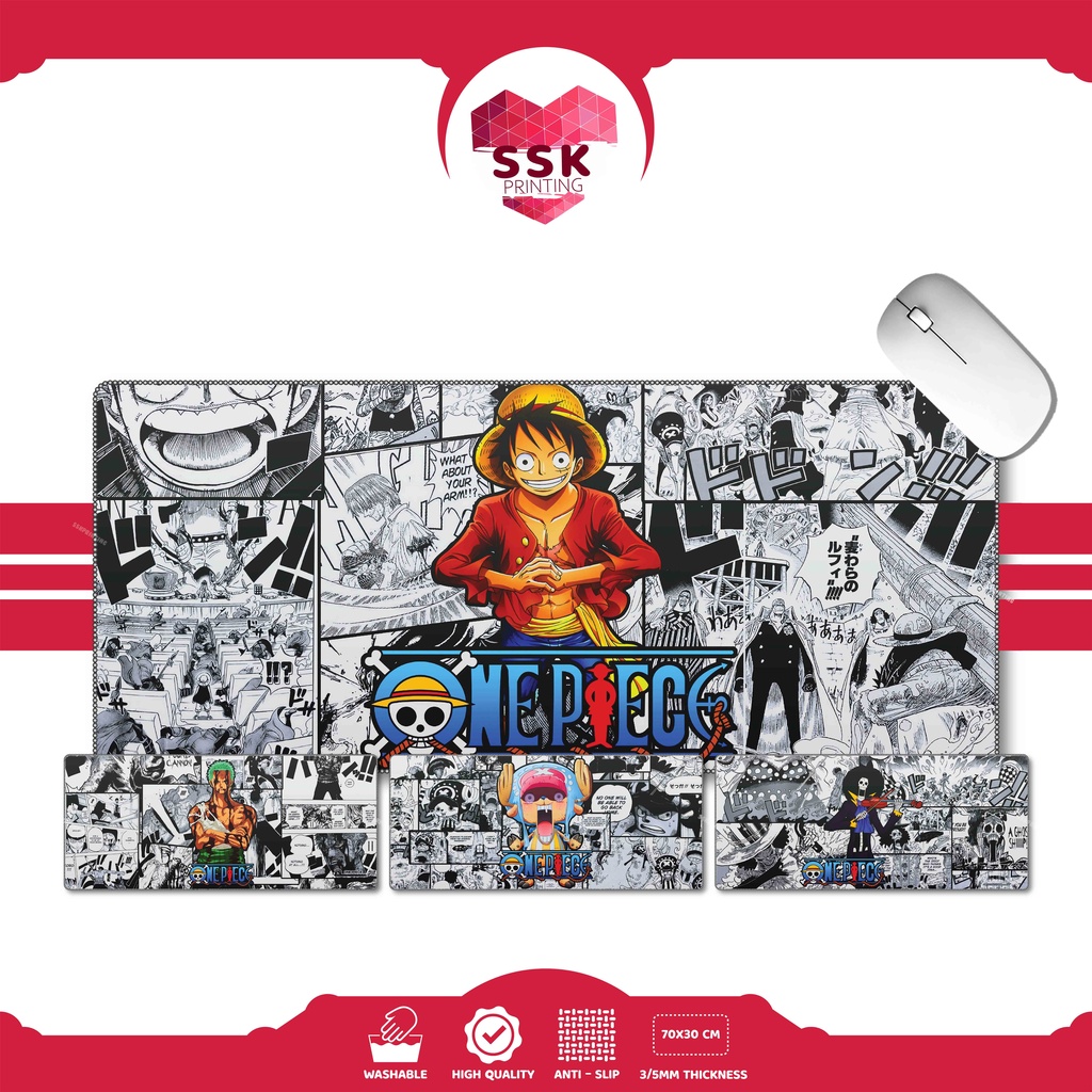 One Piece Comics Designs Extended Mousepads | Deskmat | Gaming | Long ...