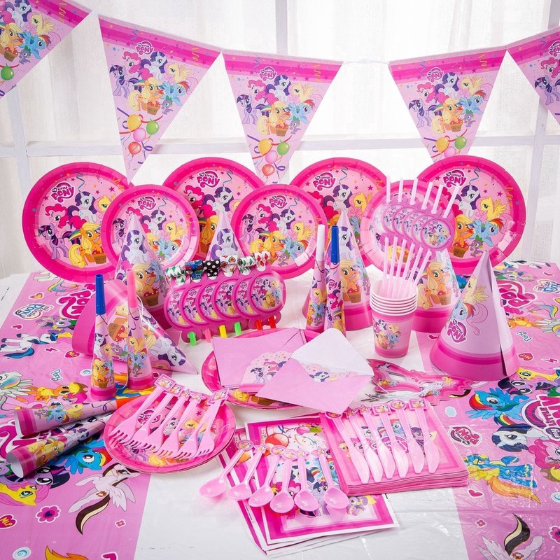 Kids My Little Pony Birthday Party Girls Supplies Favor Tableware Decoration Set For Bady Kids Party Shopee Philippines
