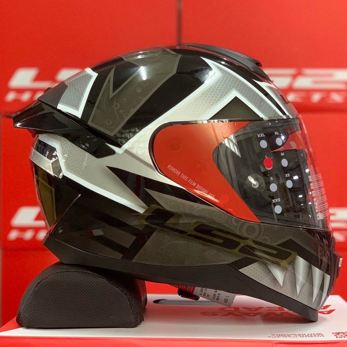 LS2 FULLFACE HELMET FF802XV GRAPHICS TUSK BLACK/GRAY Shopee Philippines