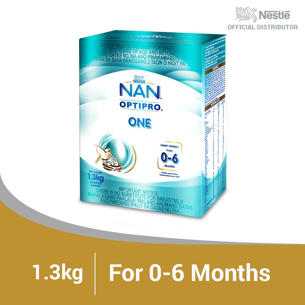 Nan OptiPro One Infant Formula For 06 Months 1.3kg Shopee Philippines
