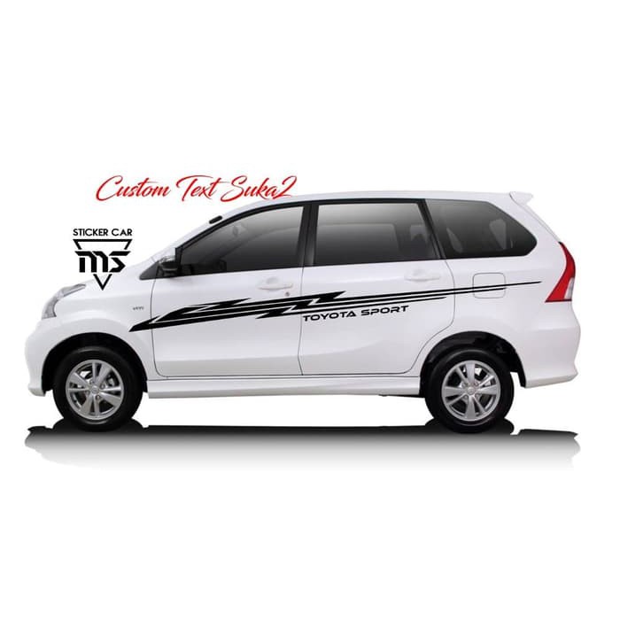 Sticker toyota avanza calya corolla vios rush ayla universal custum ...