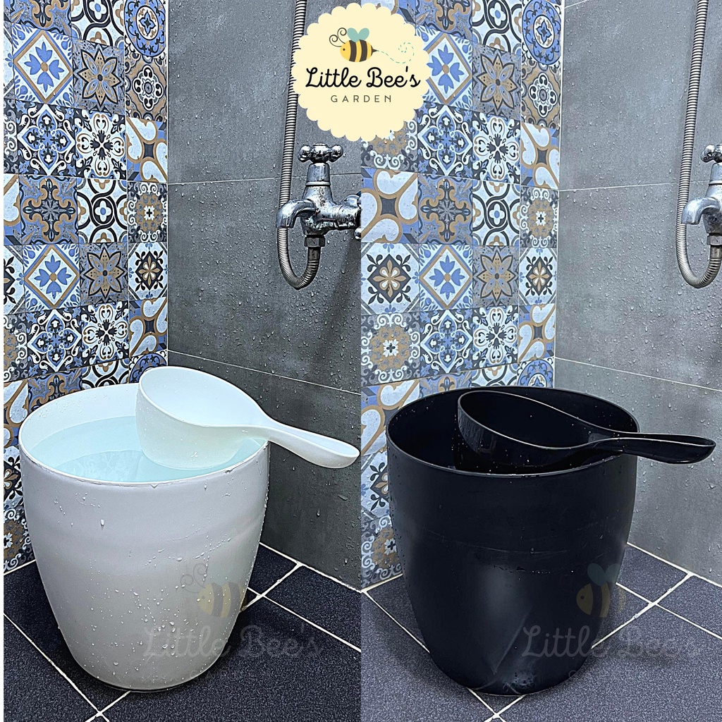 Minimalist Classy Timba & Tabo | White Pail Water Storage Bucket