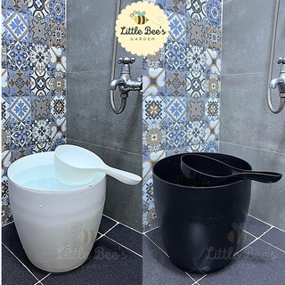 Minimalist Classy Timba & Tabo | White Pail Water Storage Bucket | Water Dipper | HOME BUDDIES