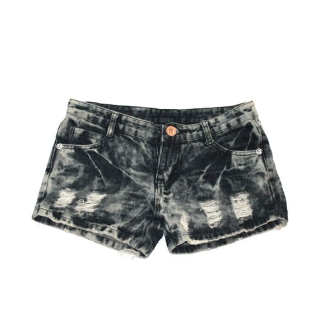 dark grey jean shorts