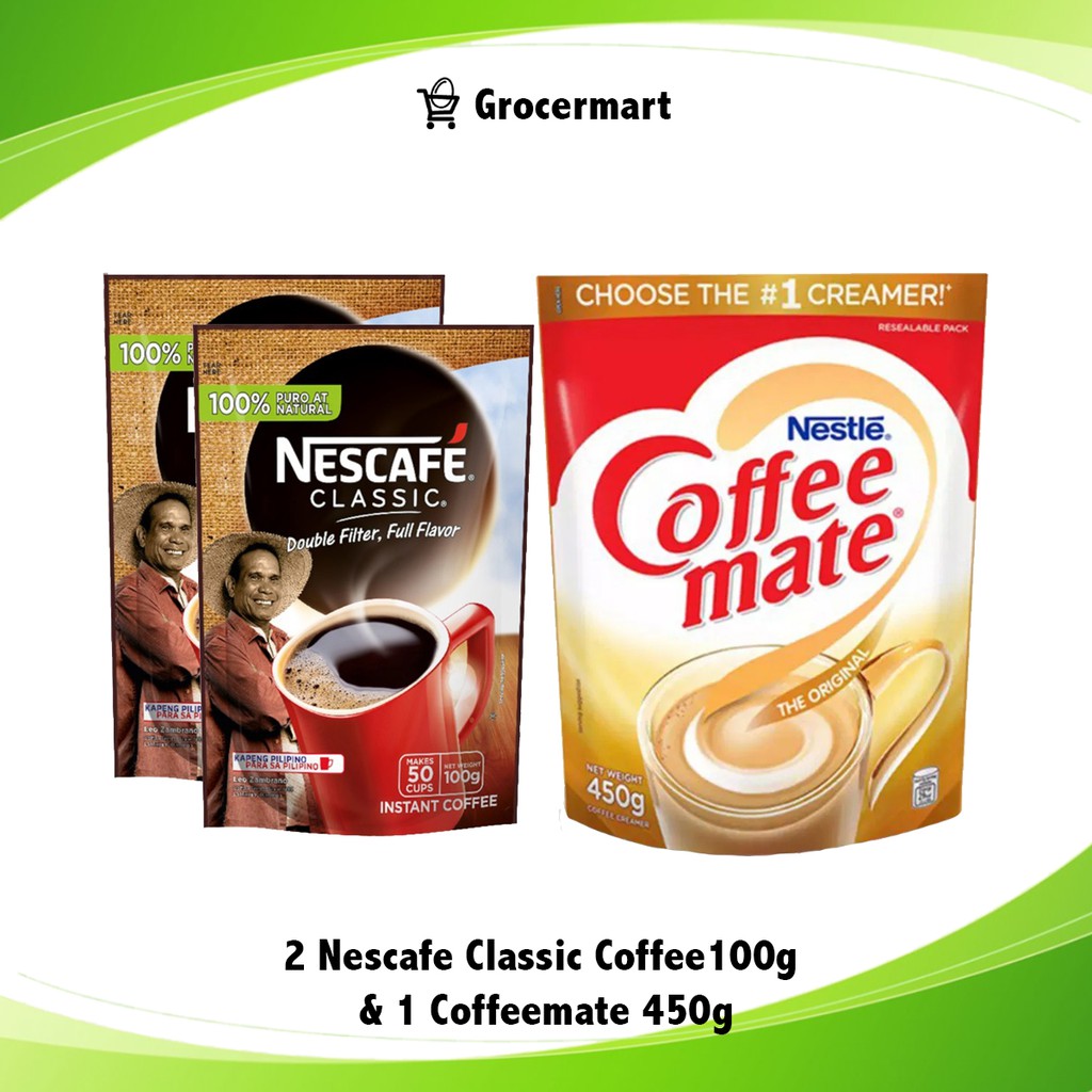 1 Nescafe Coffee mate 450g and 2 Nescafe Classic Instant Coffee 100g
