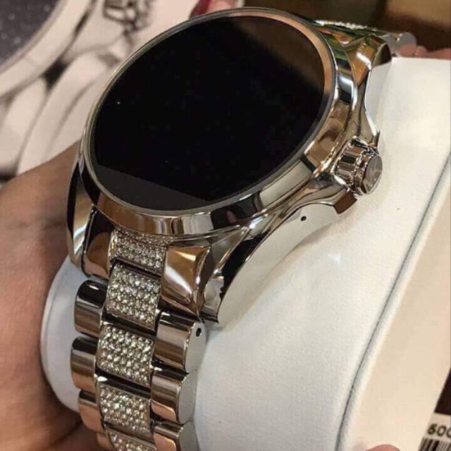 michael kors smart watch with diamonds