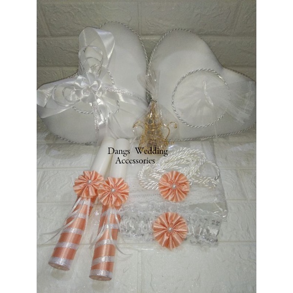 wedding Accessories set,arras,cord, pillows,garter leg and second veil ...