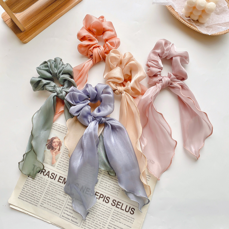 Korean Fashion Ribbon Streamers Bow Hair Rope Accessories | Shopee ...