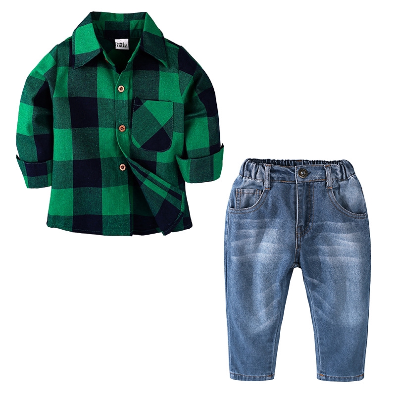 green plaid jeans