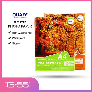 QUAFF Photo Paper A4 Size 180gsm, 230gsm (20 Sheets/Pack of Glossy Photo Paper)