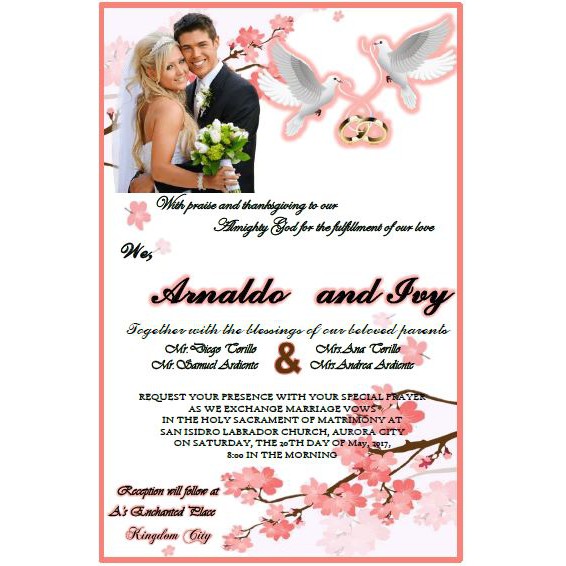 wedding invitation sample