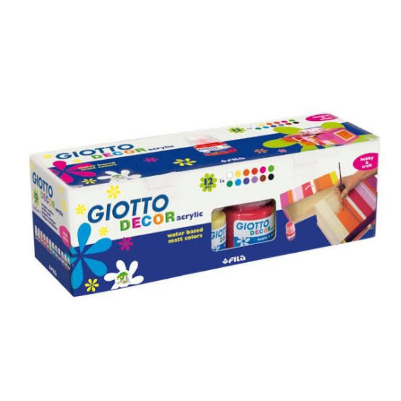 Giotto Decor Acrylic Paint Set 12 Colors 25 Ml | Shopee Philippines